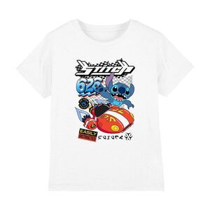 Lilo & Stitch Childrens/Kids 626 Racing T-Shirt / White